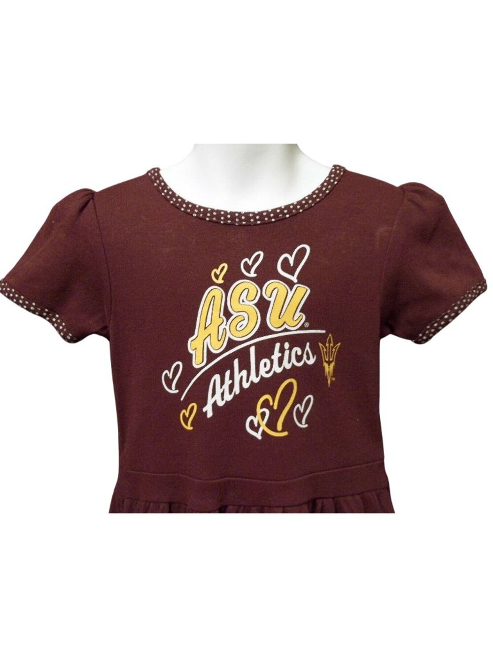 ASU Athletics Dress with Bloomers 4T Sun Devils Arizona State Burgundy Hearts